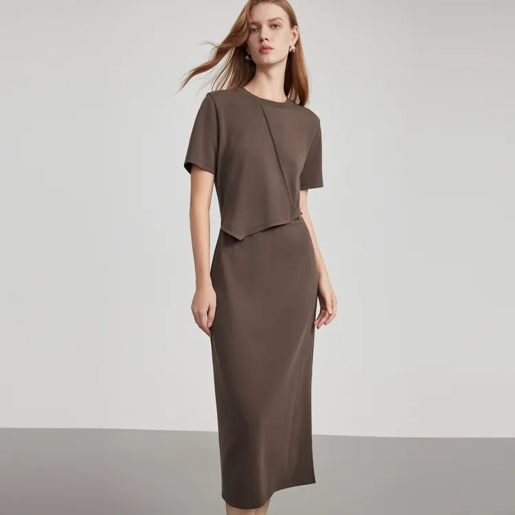 ELLE Short Sleeved Dress Women's-6