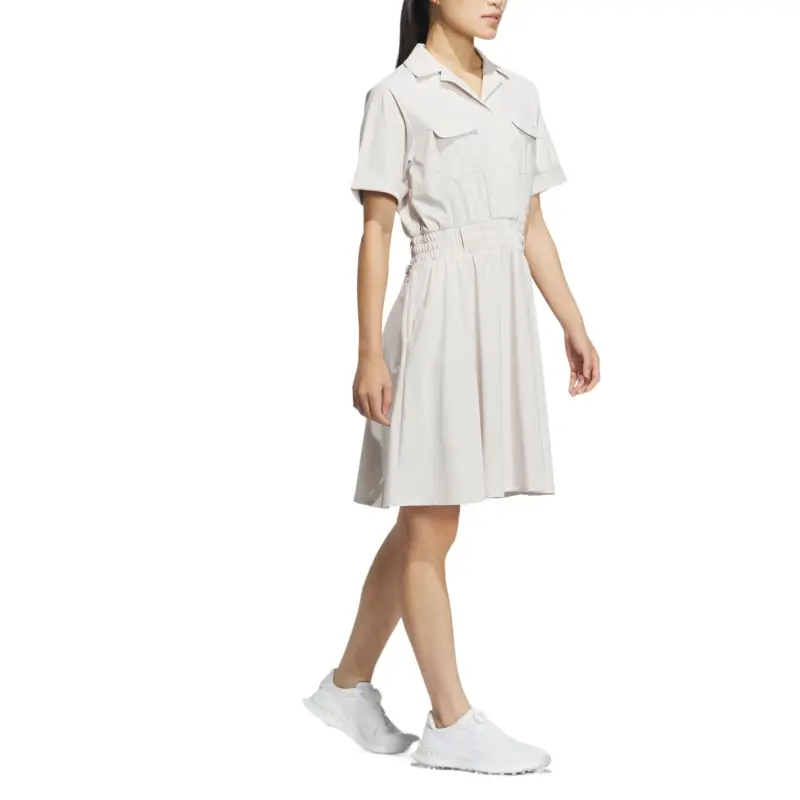 Adidas Beyond The Course Short Sleeved Dresses Women's Aluminum Oxide-3