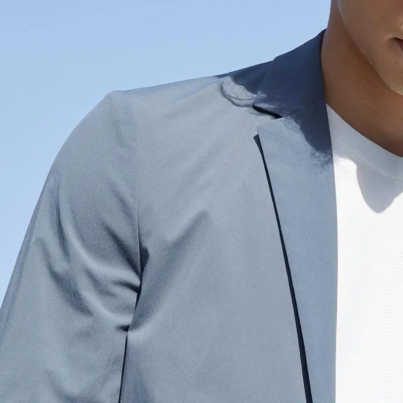 LIU·JO UOMO Spring Fall Business Suit Standard Unisex Gray Blue-2