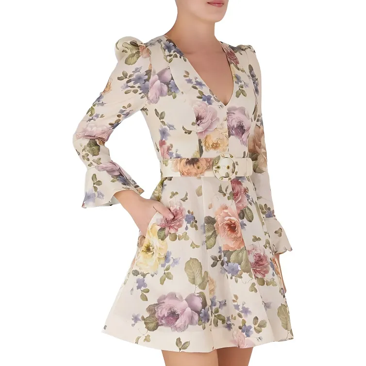 Zimmermann Long Sleeved Dress Women's Multicolor-4