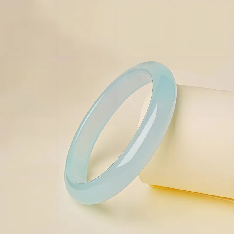 Moon Jewelry Natural Chalcedony Bangles Unisex-3