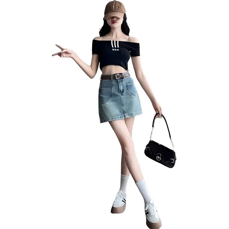 The New Age Family Denim Short Skirts Women's-2