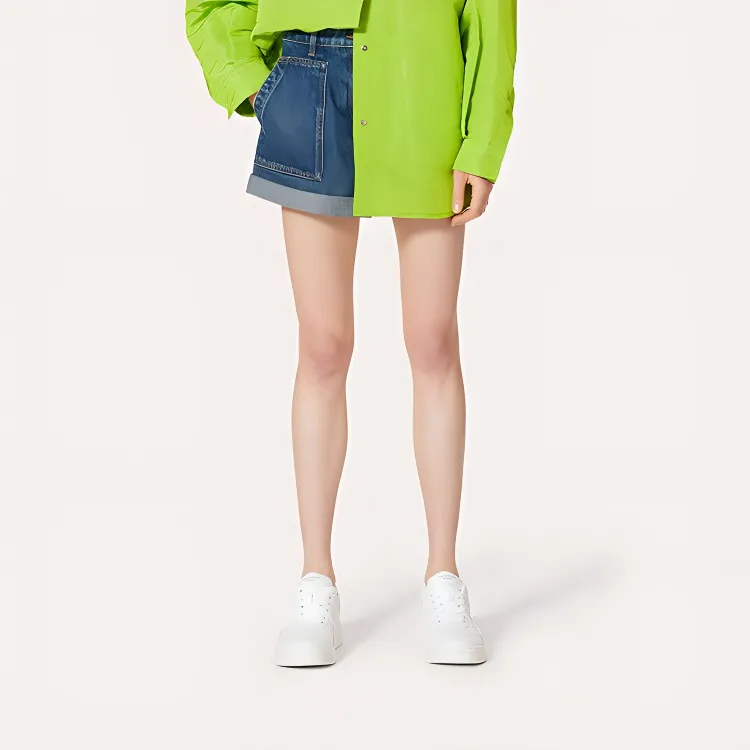 Valentino Denim Shorts Women's Blue-1