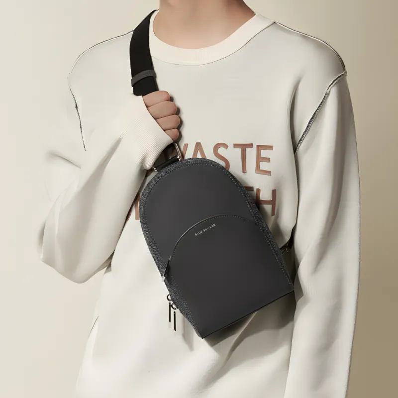 BLUE SKY LAB Microfiber Synthetic Leather Sling Bag Regular Unisex Ore Gray-3