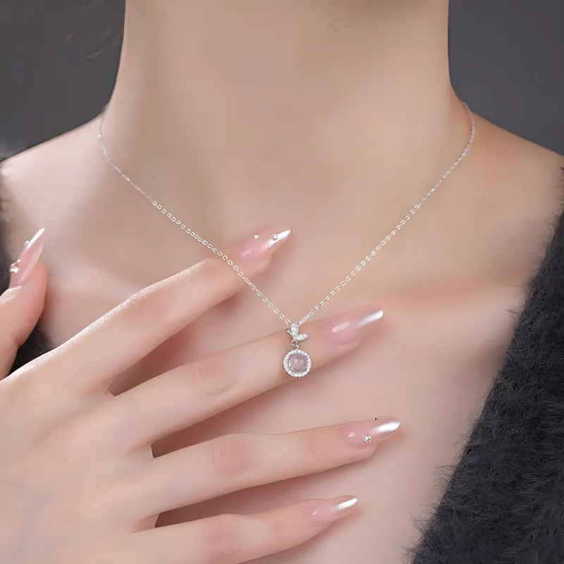 HAPPY BEAN Chalcedony Necklaces Women's-7