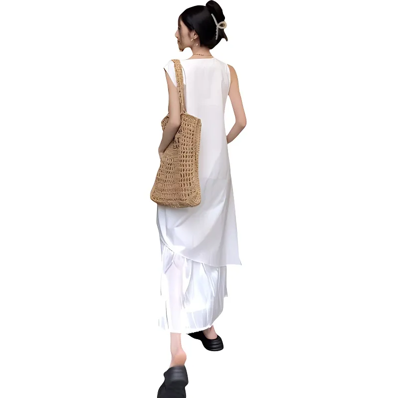 KAISER Slip Dresses Women's White-4