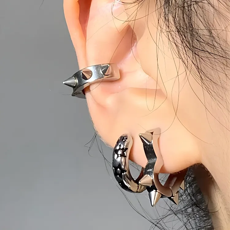 JKEM Stainless Steel Earrings Unisex-2