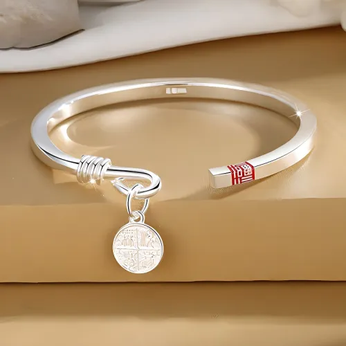Bear Silversmith 999 Fine Silver Sterling Silver Bangle Women's