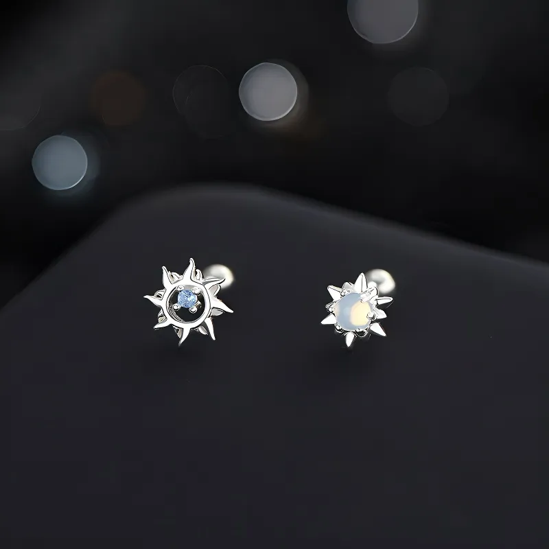 Happy Tide S999 Fine Silver Stud Earrings Women's-3