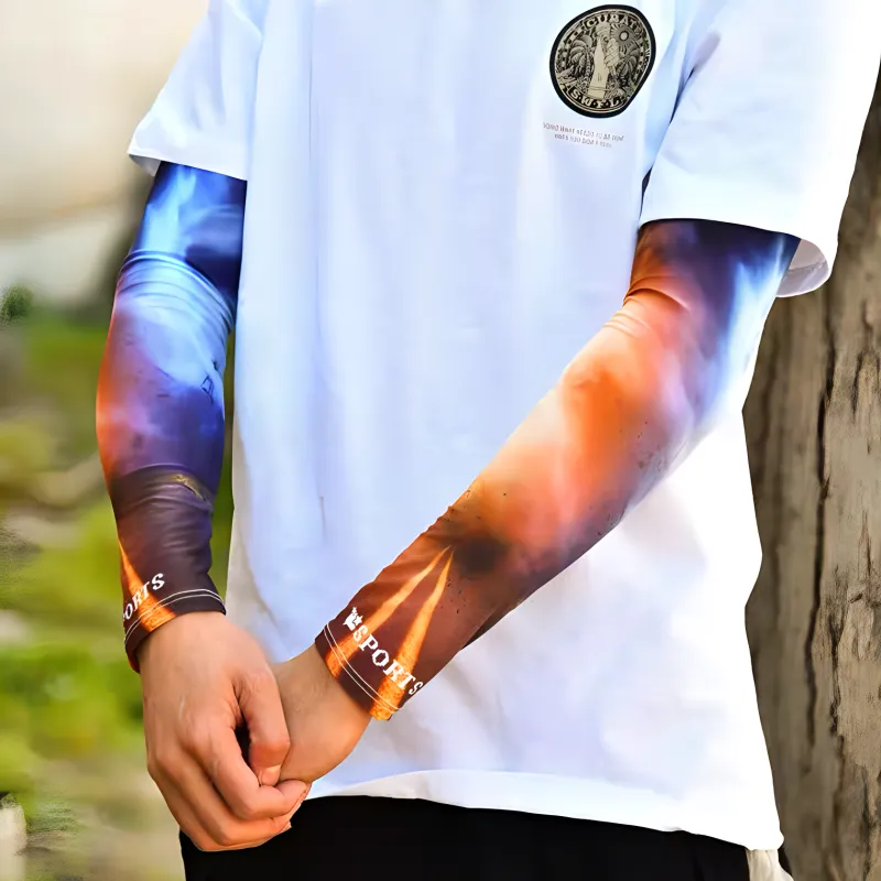 Anxious Polyamide Sun Protection Sleeves Men's-6