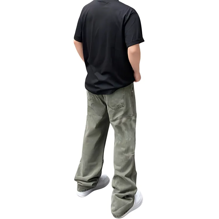 CORNILOT Casual Pants Unisex Army Green-1