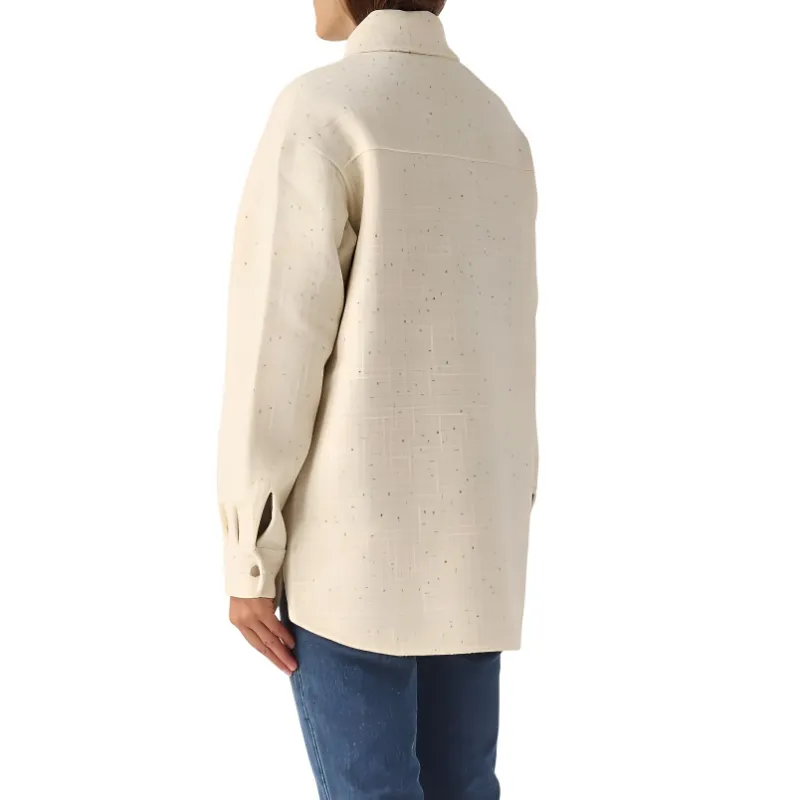 MC2 Saint Barth Wooly Tweed Sequinned Chantel Jacket-4