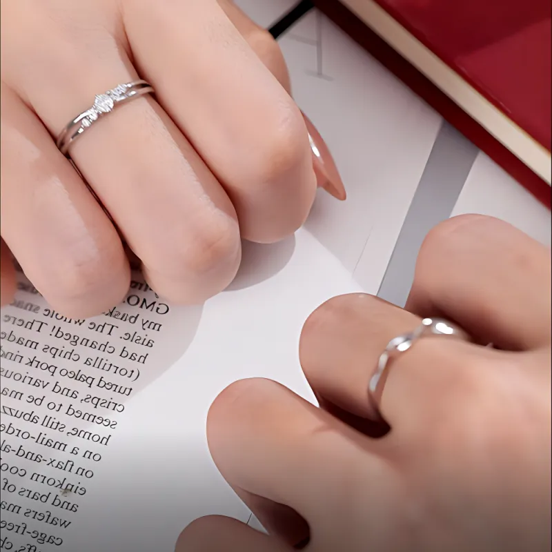 7℃ 999 Fine Silver Rings Unisex-2