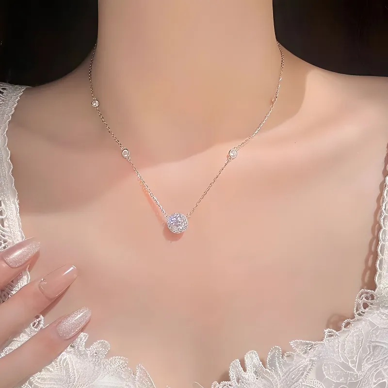 ALI THE FOX Zircon Necklaces Women's-5