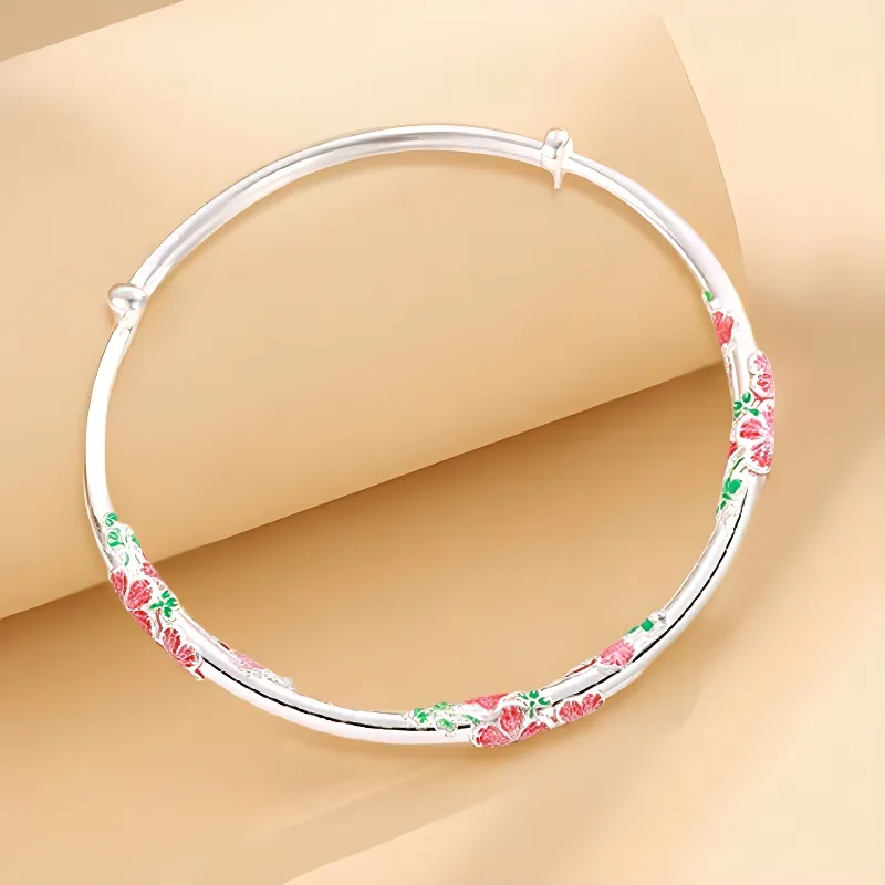 Bear Silversmith 999 Fine Silver Sterling Silver Bangle Women's-2