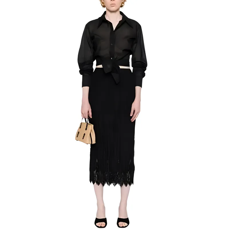 Zimmermann Casual Long Skirts Women's Black-1