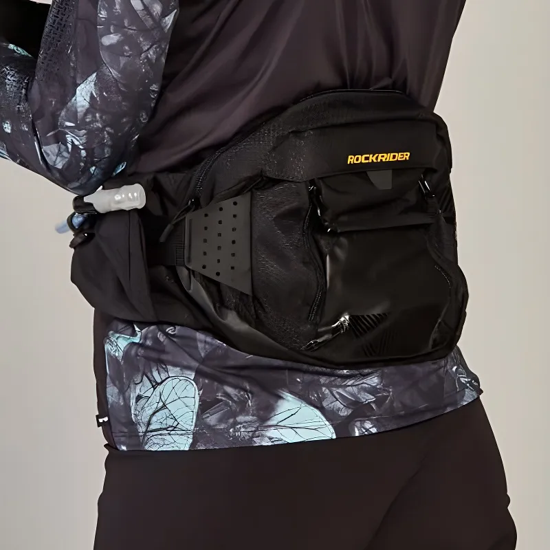 DECATHLON Polyester Fanny Pack Unisex Black-4