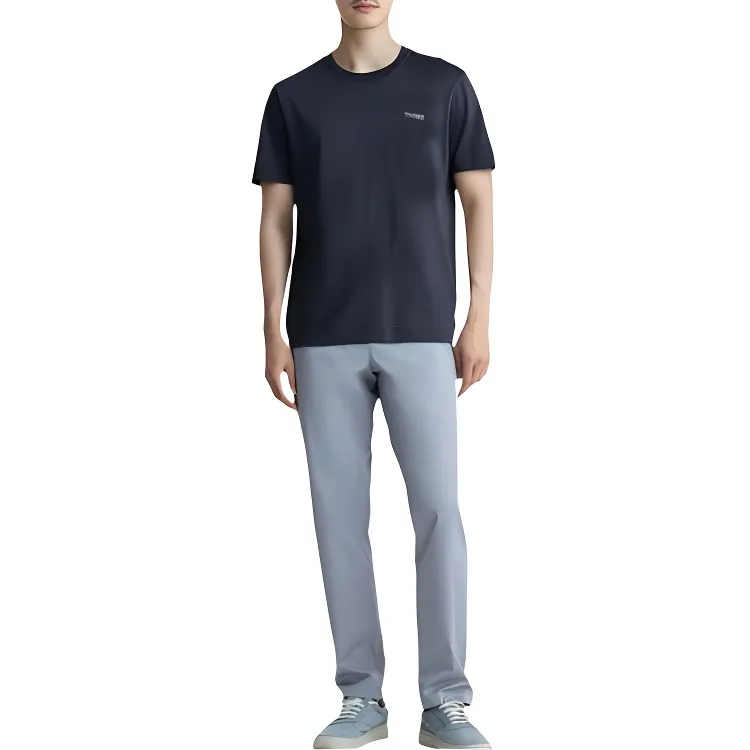 Zzegna Logo Embroidered Crewneck T Shirt-5