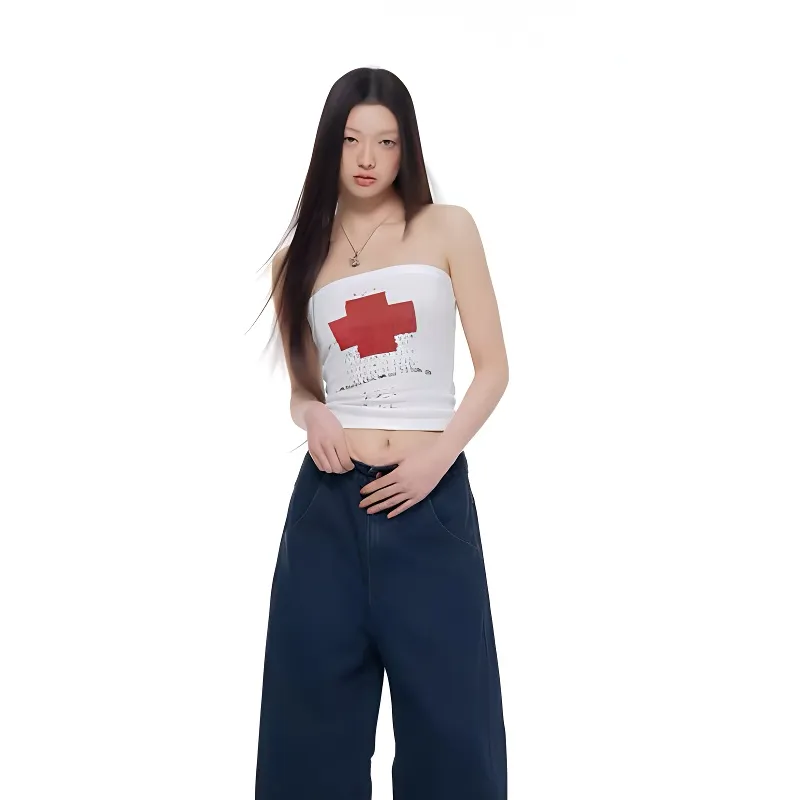 ORIASTAR Strapless Tops Women's-1