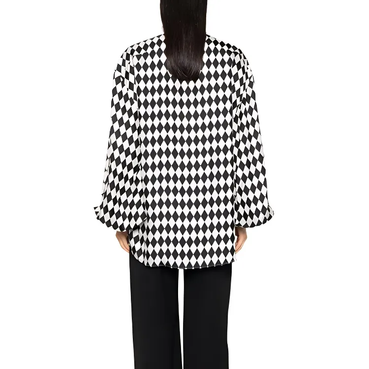 BALMAIN Geometric Patterned Satin Shirt-3