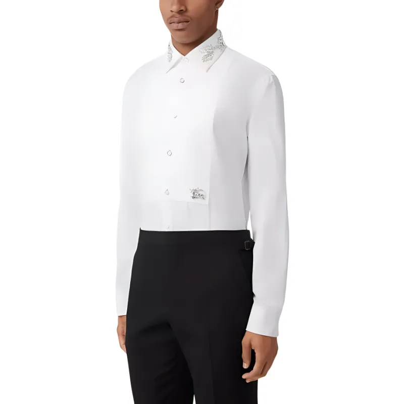 Burberry Evening wear SS23 Shirts Men White-1