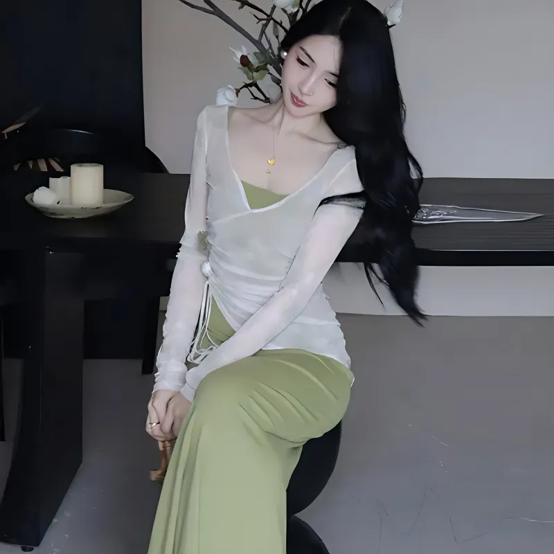 QUIET ANGEL Two Piece Skirt Sets Women's-4