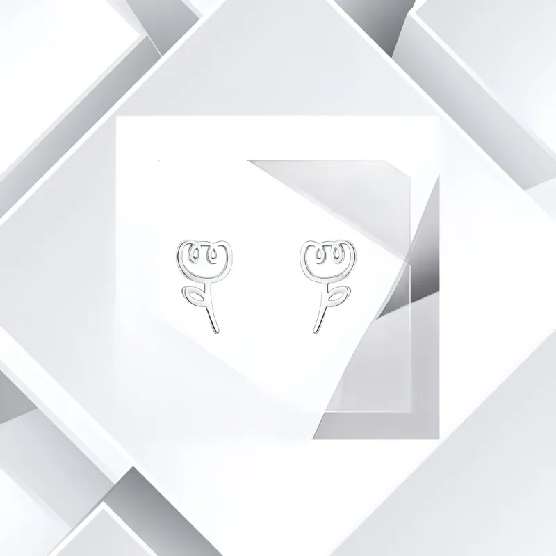 Universe Search S925 Silver Stud Earrings Unisex-2