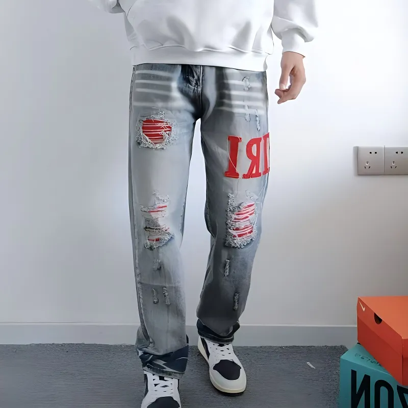 GOSNACE Jeans Unisex Blue ♡-2
