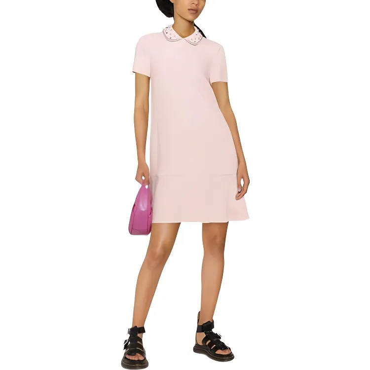 RED VALENTINO FW22 Short Sleeved Dress Women's Pink-1