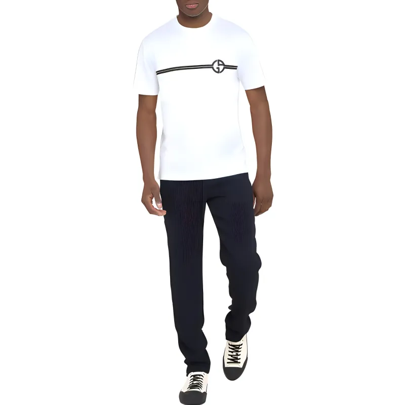 GIORGIO ARMANI T Shirts Men White-2