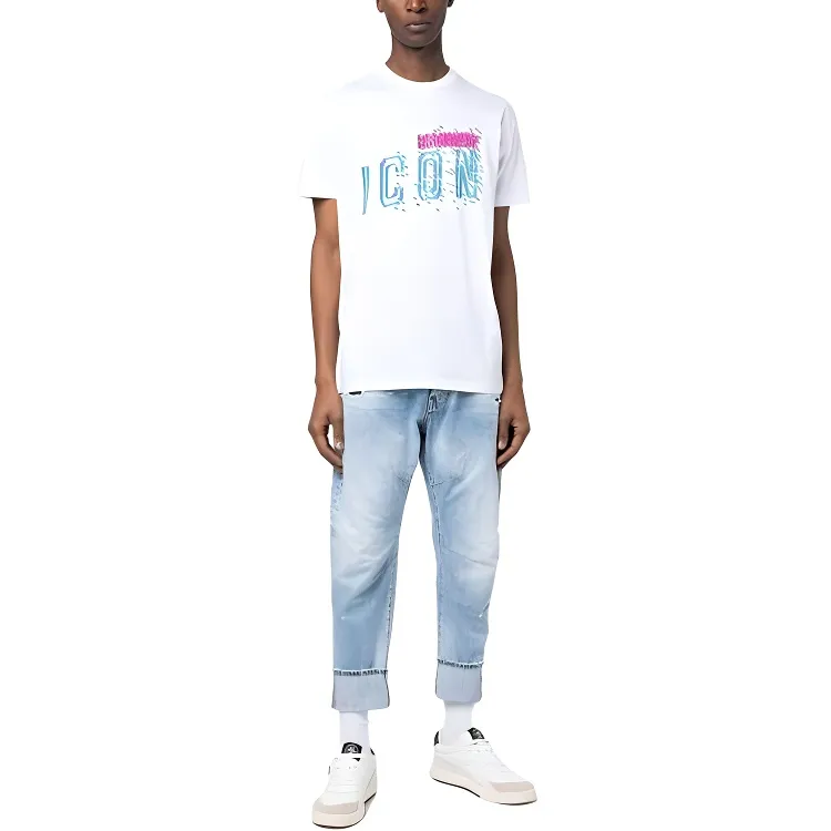 Dsquared2 Icons Pixel Logo Cool Fit T Shirt-1