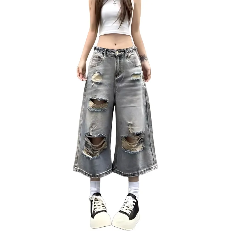 T IRA Denim Shorts Unisex Blue-3