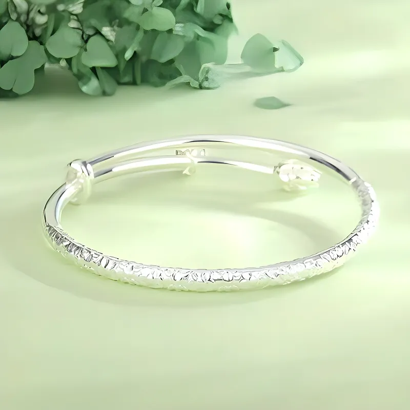 Bear Silversmith 999 Fine Silver Sterling Silver Bangle Women's-2