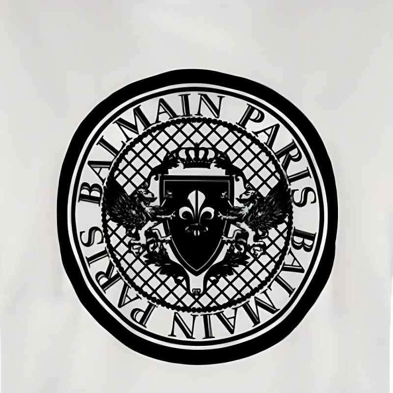 BALMAIN Logo Printed Crewneck T Shirt-3