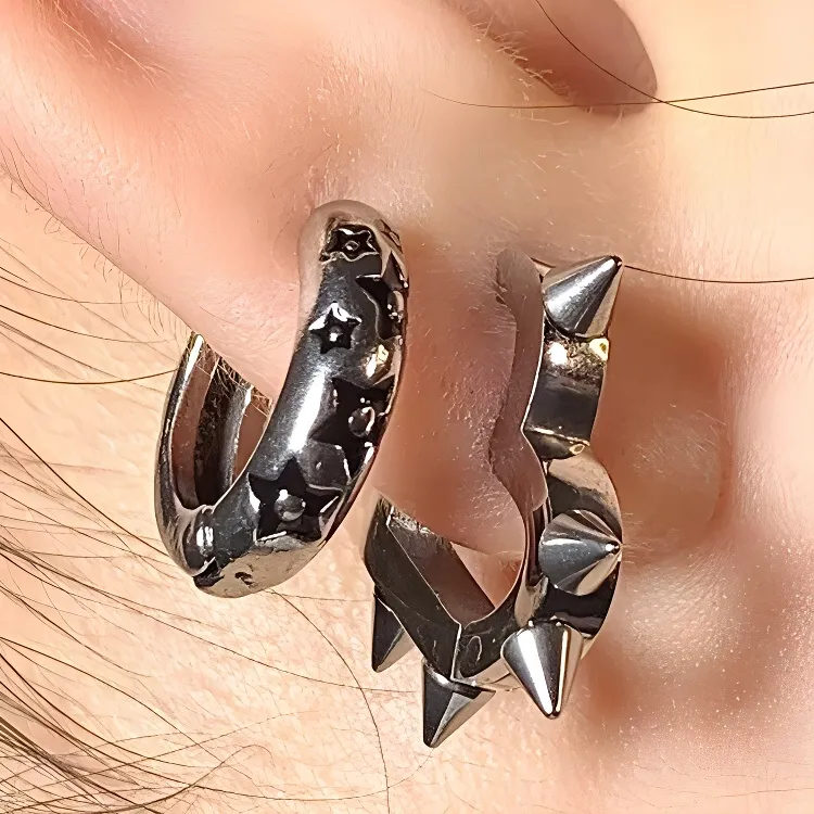JKEM Stainless Steel Earrings Unisex-1