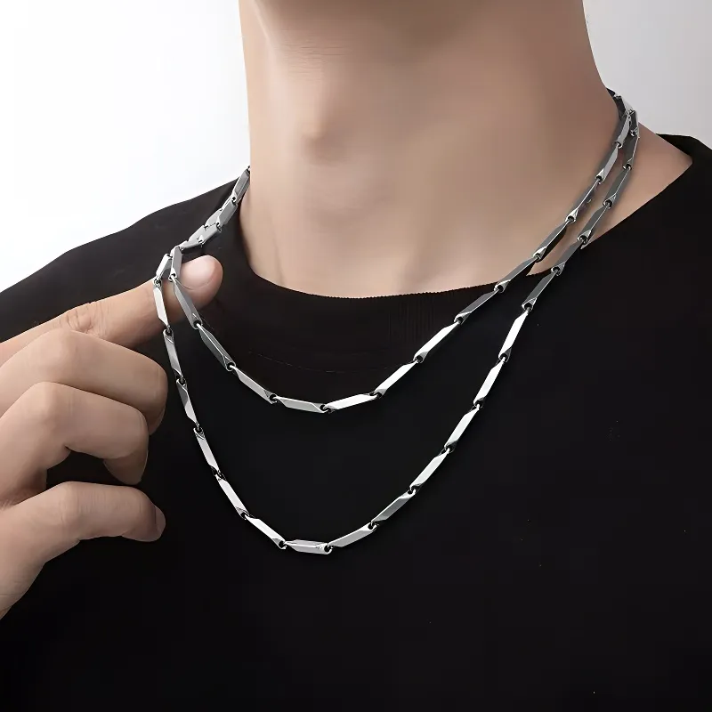 GUDUD Titanium Steel Necklaces Men's-3