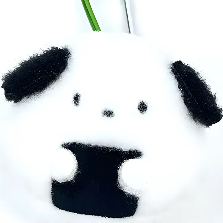 Sanrio Pochacco Coin Purse Accessory Box Mountaineering Buckle 2 Pcs Dolls Plush Pendant 7.5cm Height-1