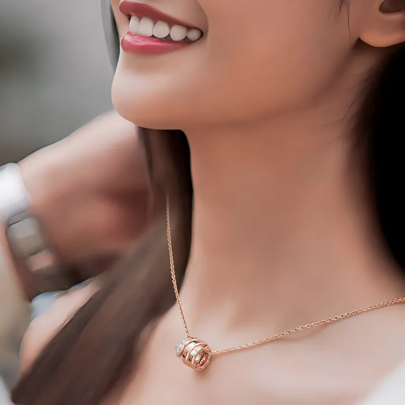 BVLGARI SERPENTI VIPER 18K Rose Gold Partially Set With Diamonds Necklaces Unisex Rose Gold-1
