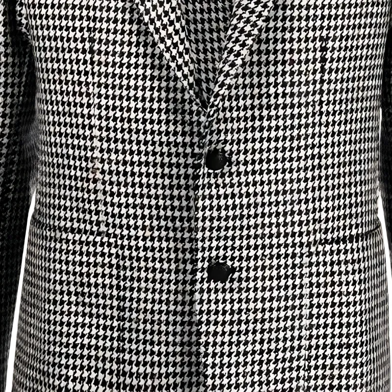 Tagliatore Houndstooth print Single breasted Blazer-4