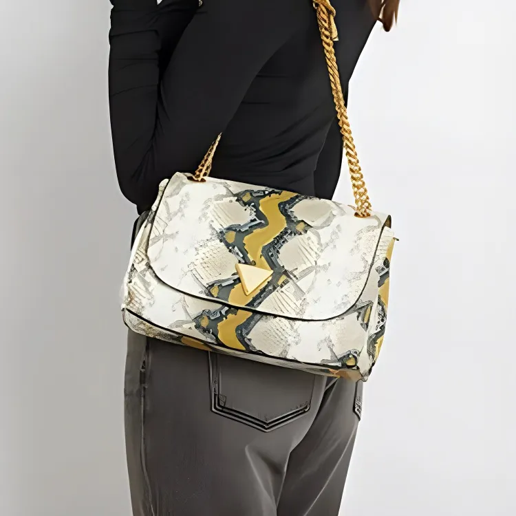 GUESS Artificial Leather Shoulder Bag, Crossbody Bag Mini Women's Yellow-4