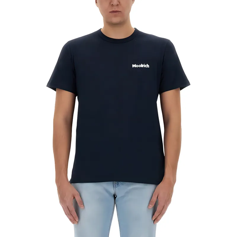 WOOLRICH Logo Detailed Crewneck T Shirt-2