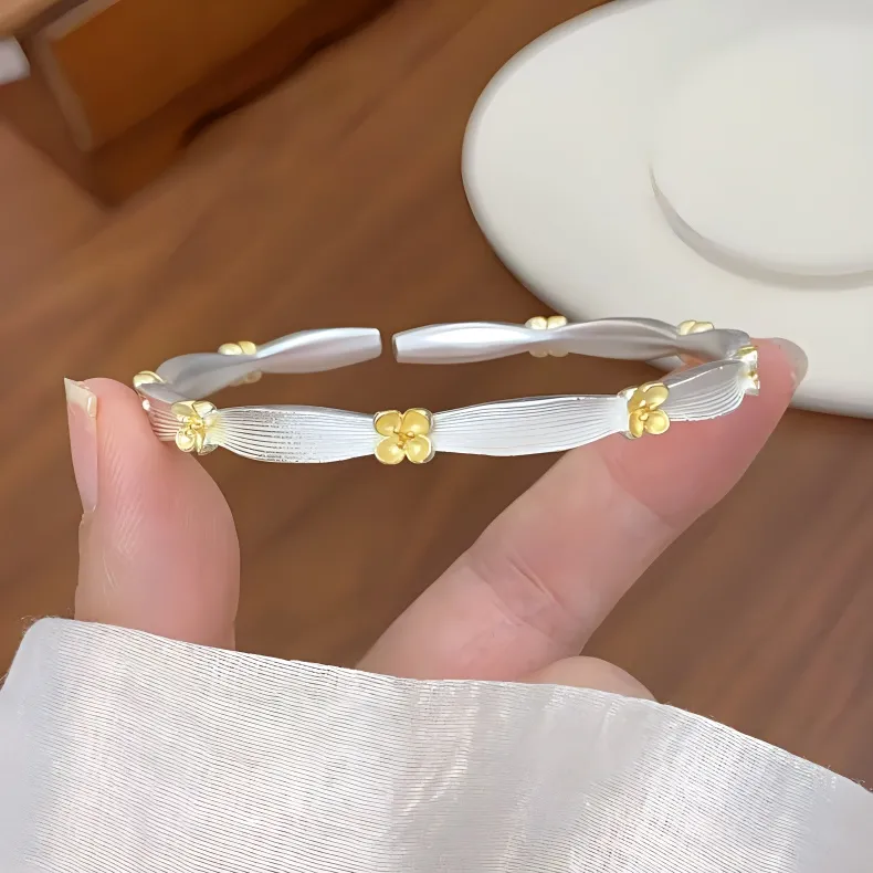 CUTE DAME Sterling Silver Bangles Women's-1