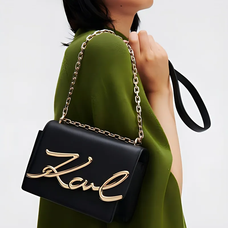 KARL LAGERFELD / Karl Lagerfeld Jeans Signature Leather Shoulder Bag-3