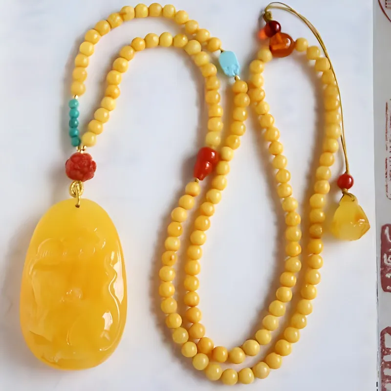 Xifeng Building Beeswax Necklaces Unisex-2