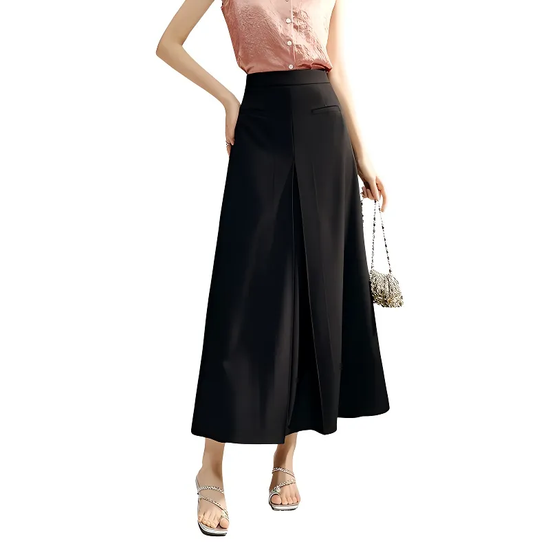 Late White Casual Long Skirt Women's-2