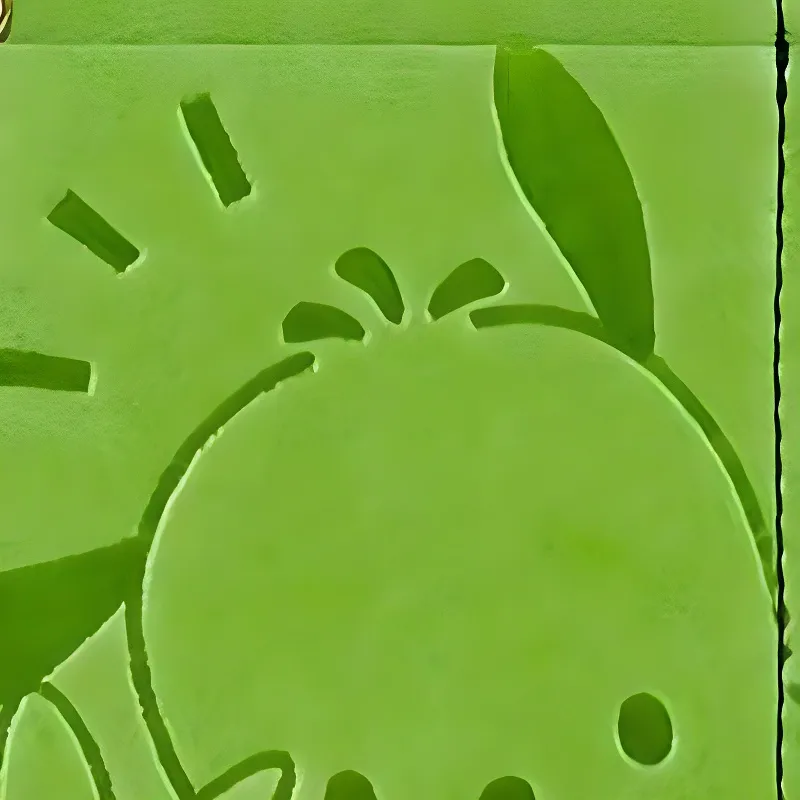 Sanrio Cow Leather Document Bag, Passport Holder, Card Holder Women's Green-2