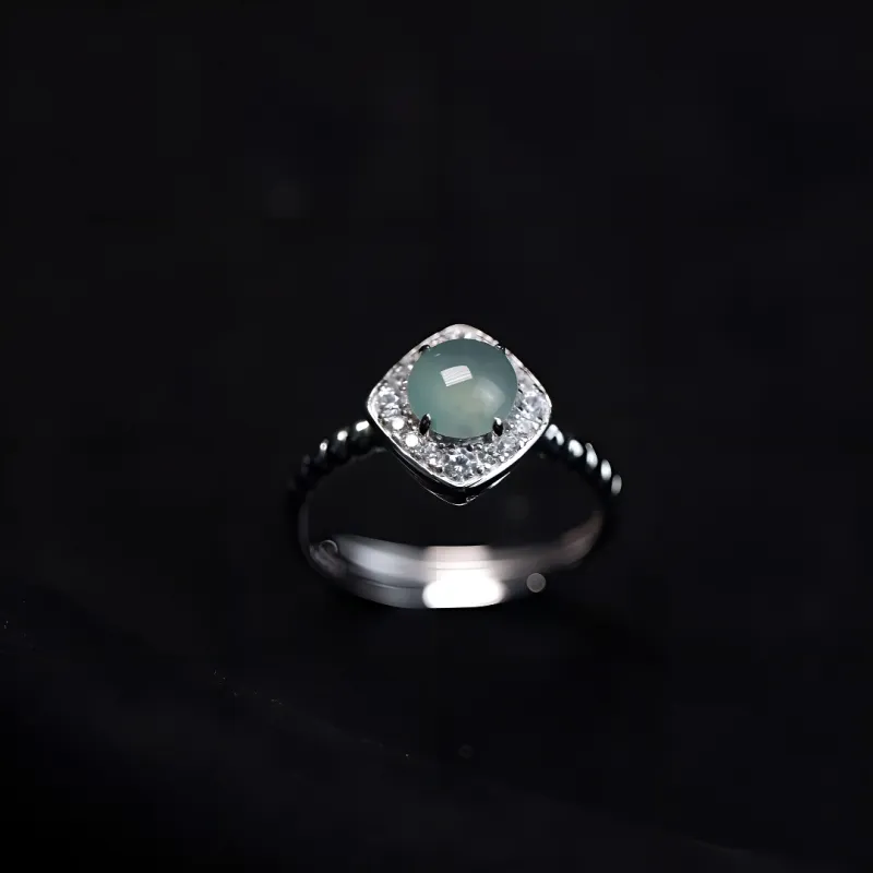 GUANFEI Ice Glutinous Jadeite Rings Women's-3