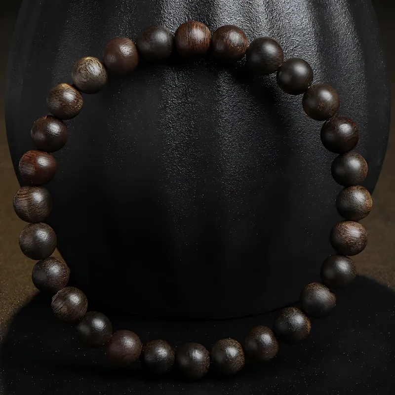 Moon Seal Hundred Rivers Fragrance Agarwood Wooden Bracelets Unisex-3