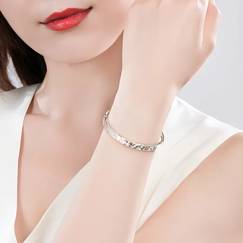 UZIID Sterling Silver Bangles Women's Silver-1