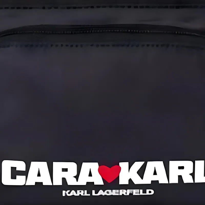 KARL LAGERFELD Cara Delevingne Collaboration Polyamide Fanny Pack Men's Black-3